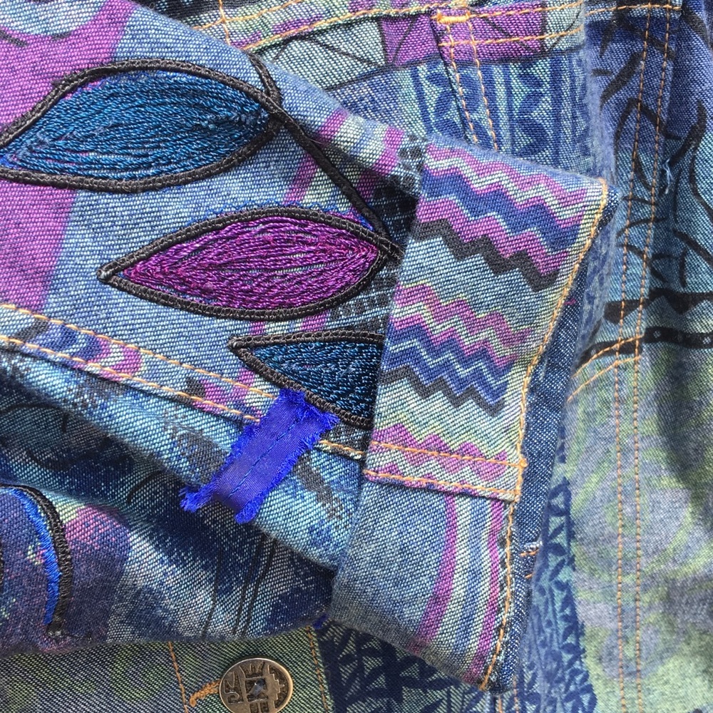 Additions By Chico’s Patchwork Denim Jacket - image 4